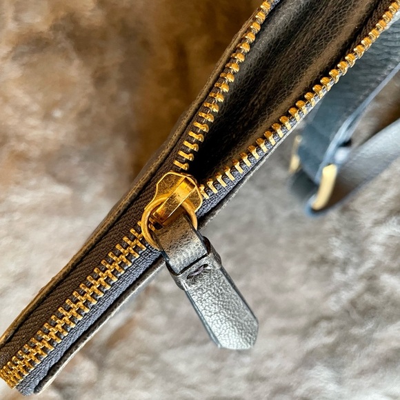 Cole haan messenger bag blue leather - Picture 3 of 7